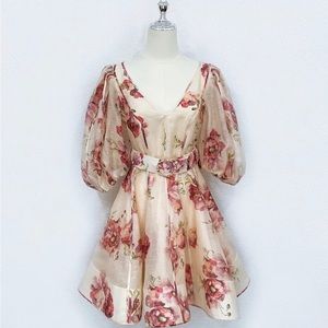 High tide puff-sleeve mini dress .Size 1 (US 4-6)